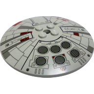 ElementNo 3961px1 - Grey - Print Set 4488 Millennium Falcon Mini - 3961px1