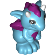 Mini Yavru Ejderha Miku - Yaratık Baskı-No 24-1 1x1 - Orta-Azur