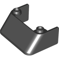Üst 2 çıkıntılı 3x4x1 ön cam - Siyah